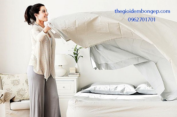 Vệ sinh ruột đệm bông ép Hanvico