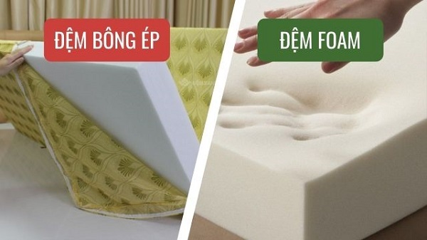 Nên mua đệm bông ép hay đệm foam